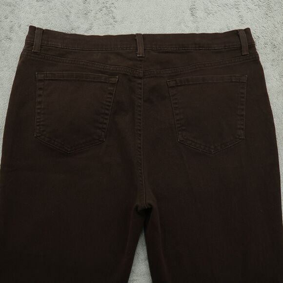 Gloria Vanderbilt Jeans Women's 16P Brown Amanda High-Rise Straight 25" Inseam - Picture 13 of 16